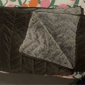 UGG Brown and Gray Reversible Bedspread